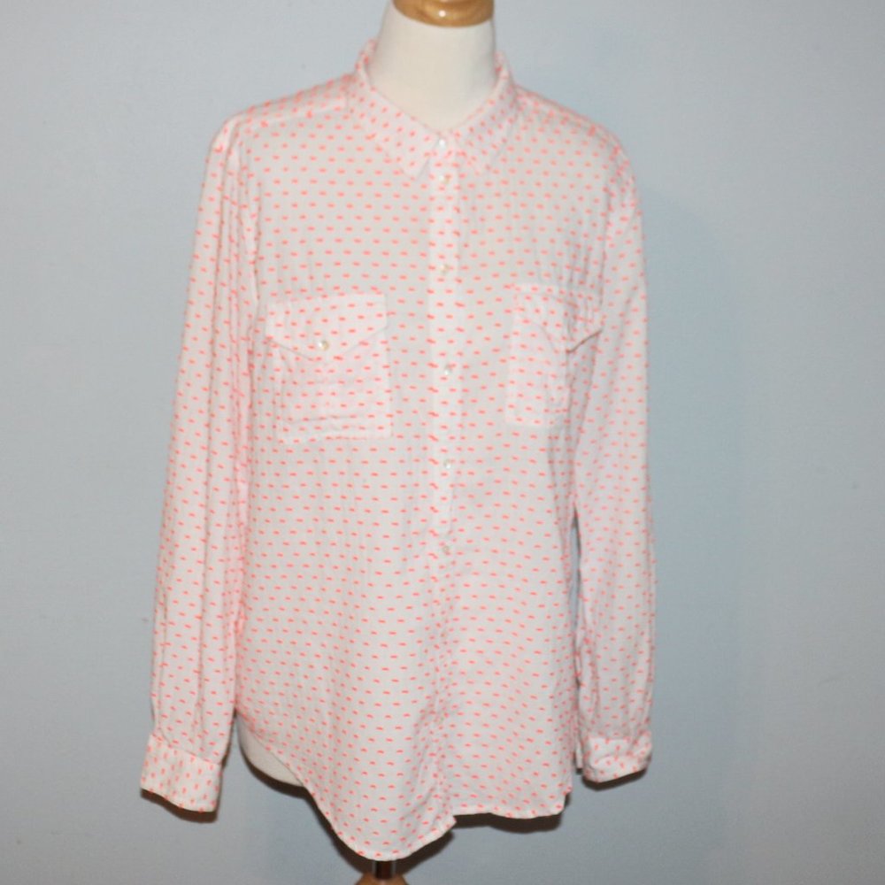 Victoria's Secret Size Large Long Sleeve Button Front Shirt Top EUC